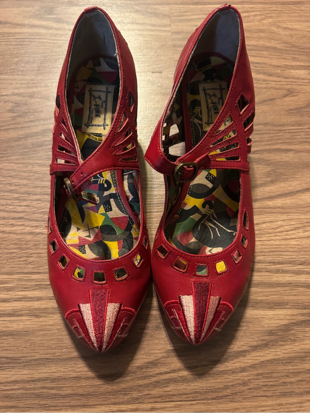 Women's Red Cutout  Heels - Stylish Comfort
